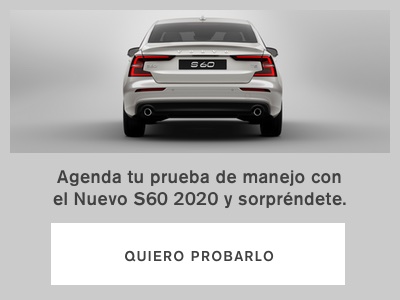 Invitación a realizar prueba de manejo del nuevo modelo Volvo S60 2020 