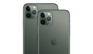Vista previa de iPhone 11 color negro con clara imagen de sus tres cámaras traseras